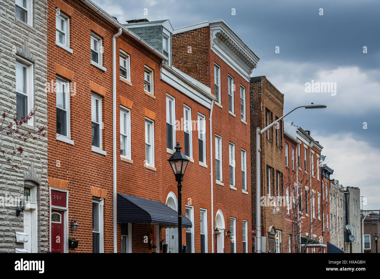 Row houses in Little Italy, Baltimore, Maryland Stock Photo Alamy