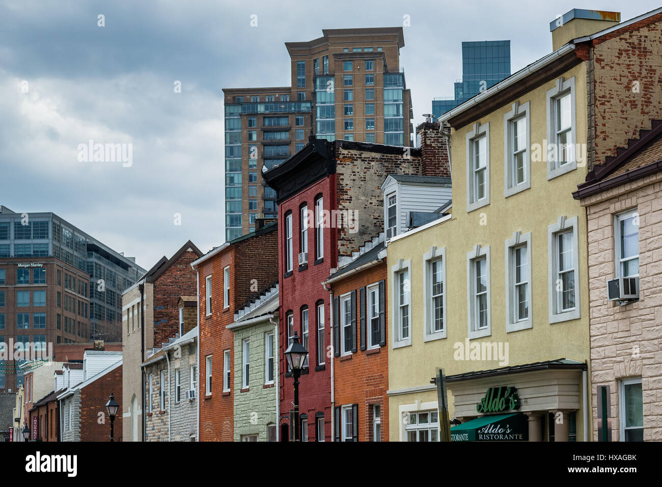 Row houses in Little Italy, Baltimore, Maryland Stock Photo Alamy