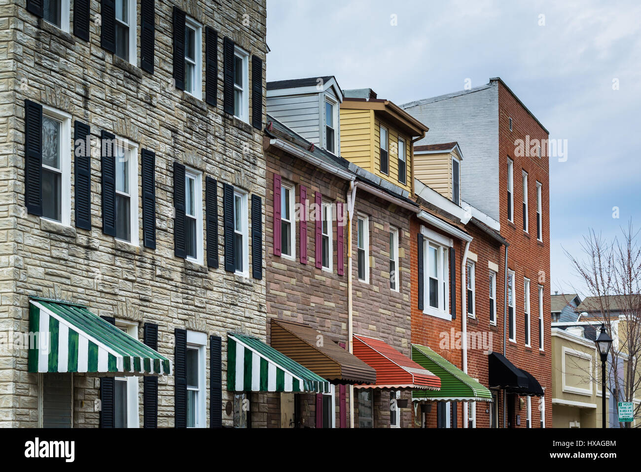 Row houses in Little Italy, Baltimore, Maryland Stock Photo Alamy