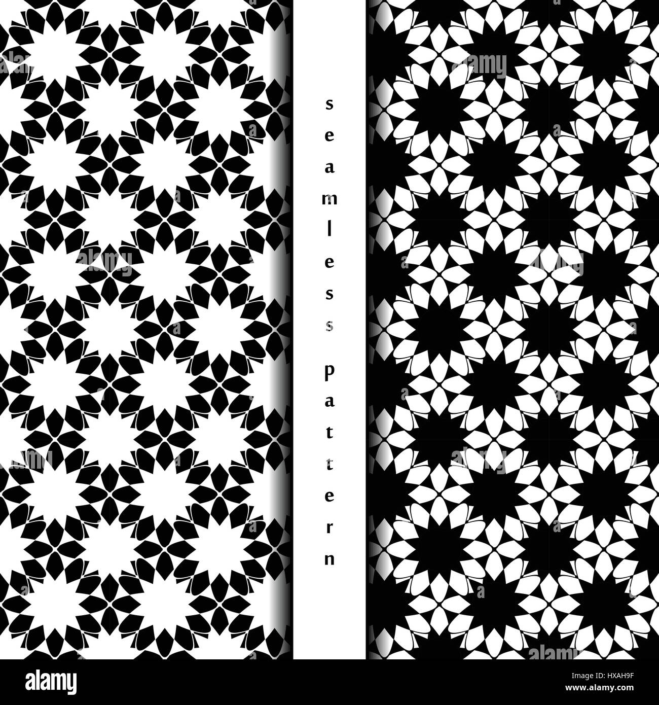 set of seamless pattern with chamomile. vector Stock Vector Image & Art ...