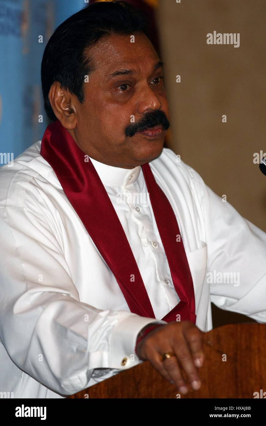 MAHINDA PAJAPAKSA PRESIDENT OF SRI LANKA 28 September 2007 DOWNTOWN LOS ANGELES USA Stock Photo