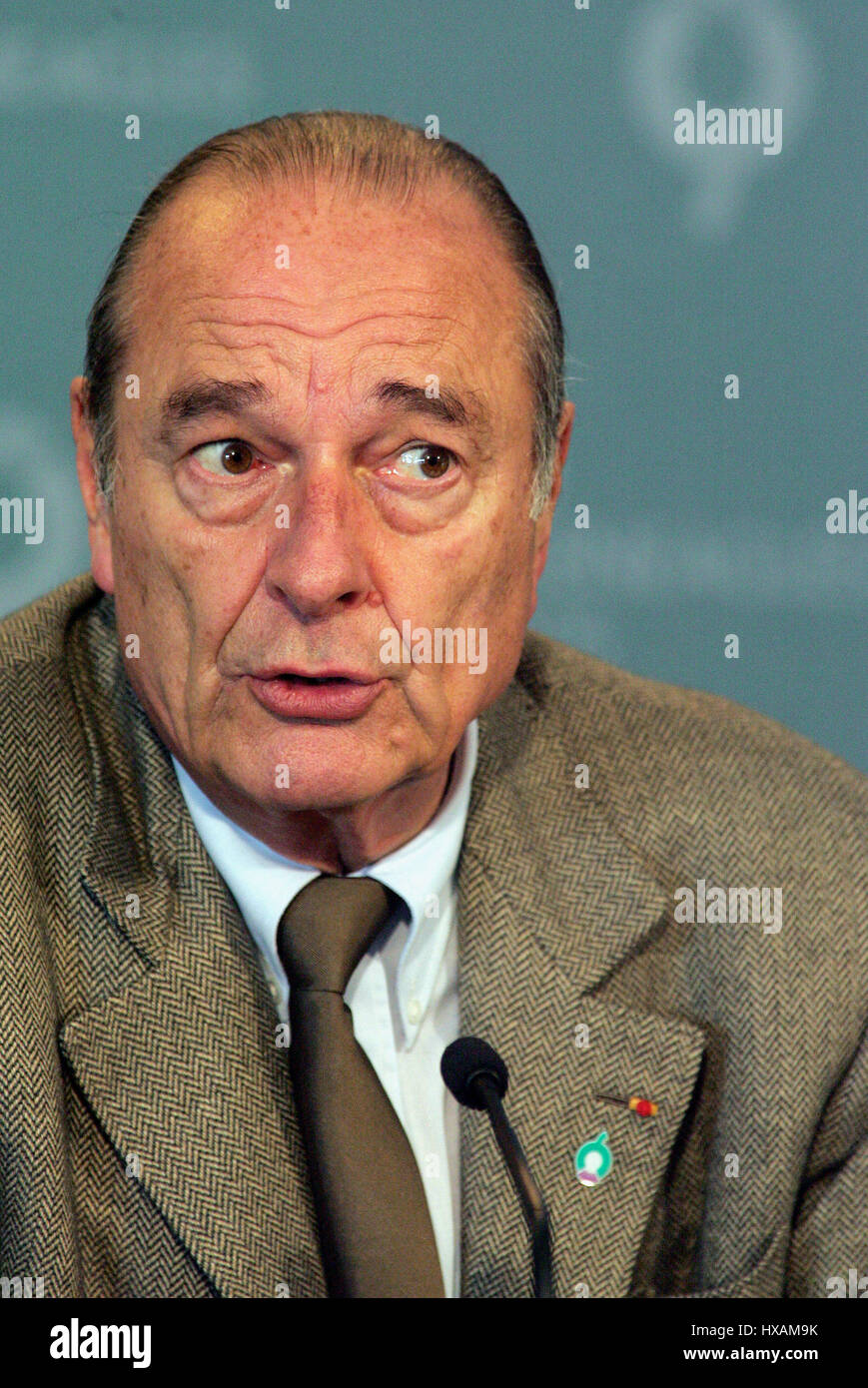 Jacques Chirac President Of France 07 July 05 Edinburgh Scotland Stock Photo Alamy