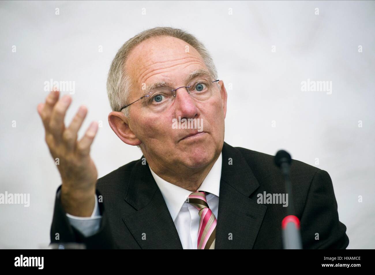 WOLFGANG SCHAUBLE GERMAN FOREIGN MINISTER 15 October 2008 Stock Photo