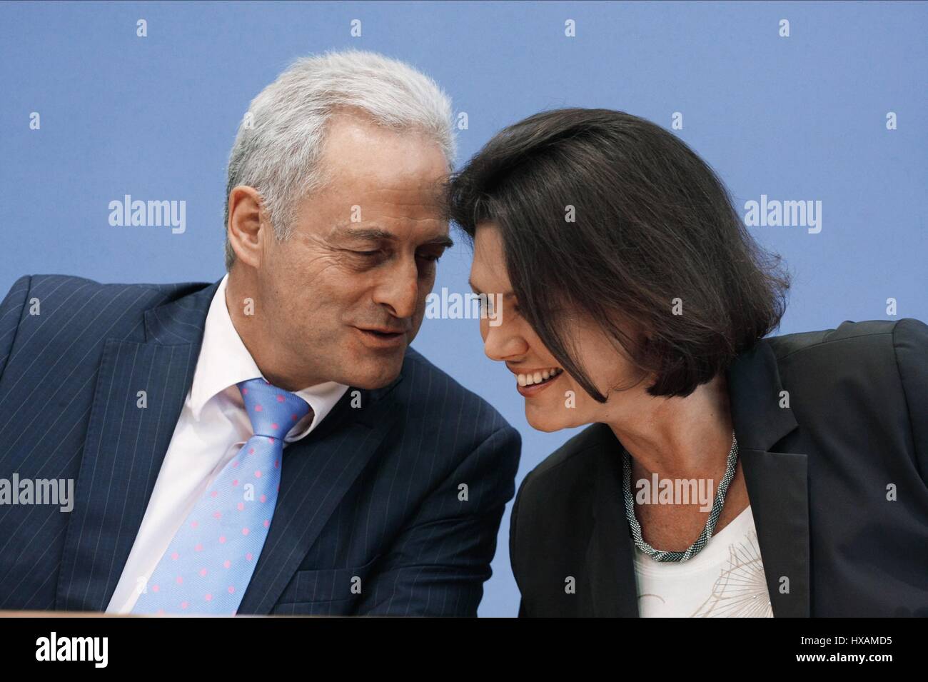 PETER RAMSAUER & ILSE AIGNER GERMAN CABINET MINISTERS 31 October 2008 Stock Photo