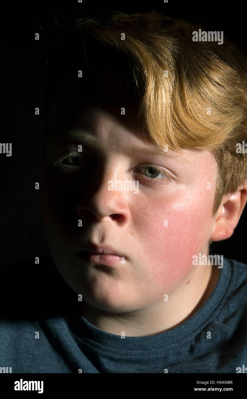 Ginger haired boy Stock Photo