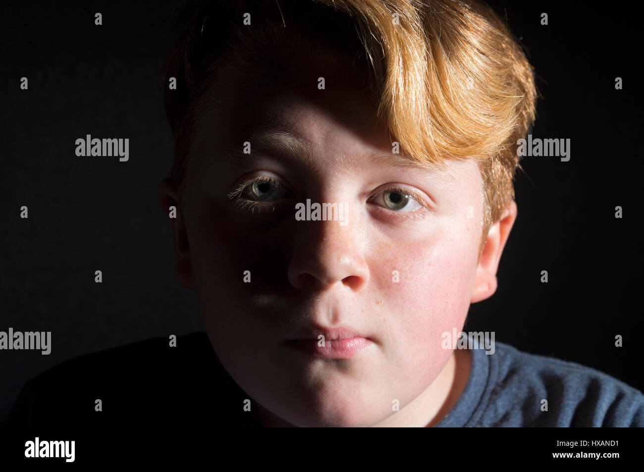 Ginger haired boy Stock Photo