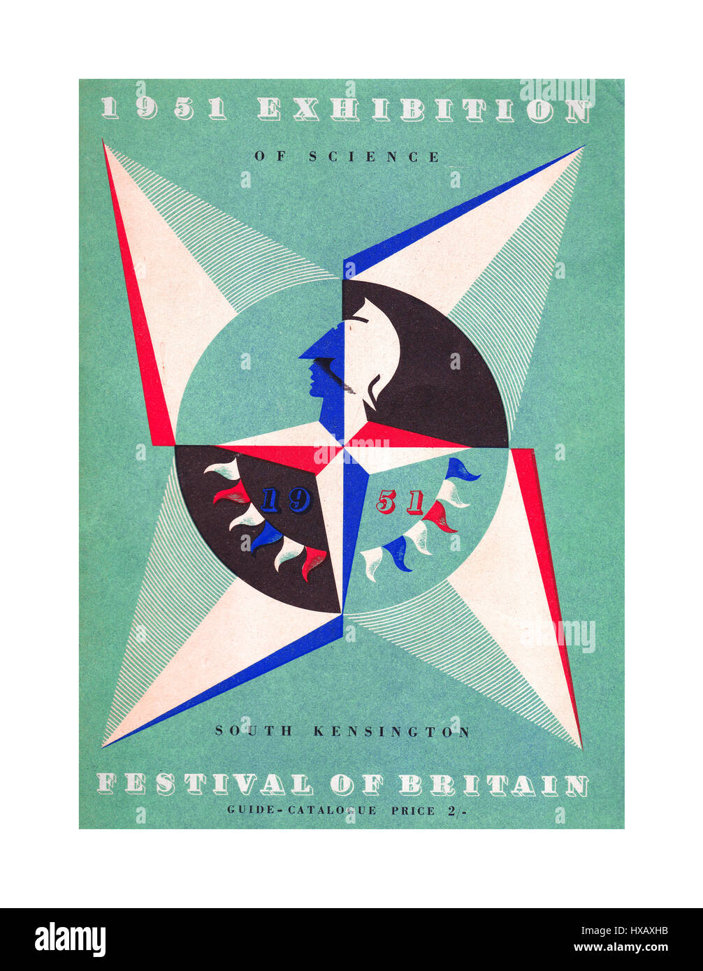 1951 Vintage poster for The Festival of Britain a national exhibition and fair that reached millions of visitors throughout the United Kingdom in the summer of 1951 Stock Photo
