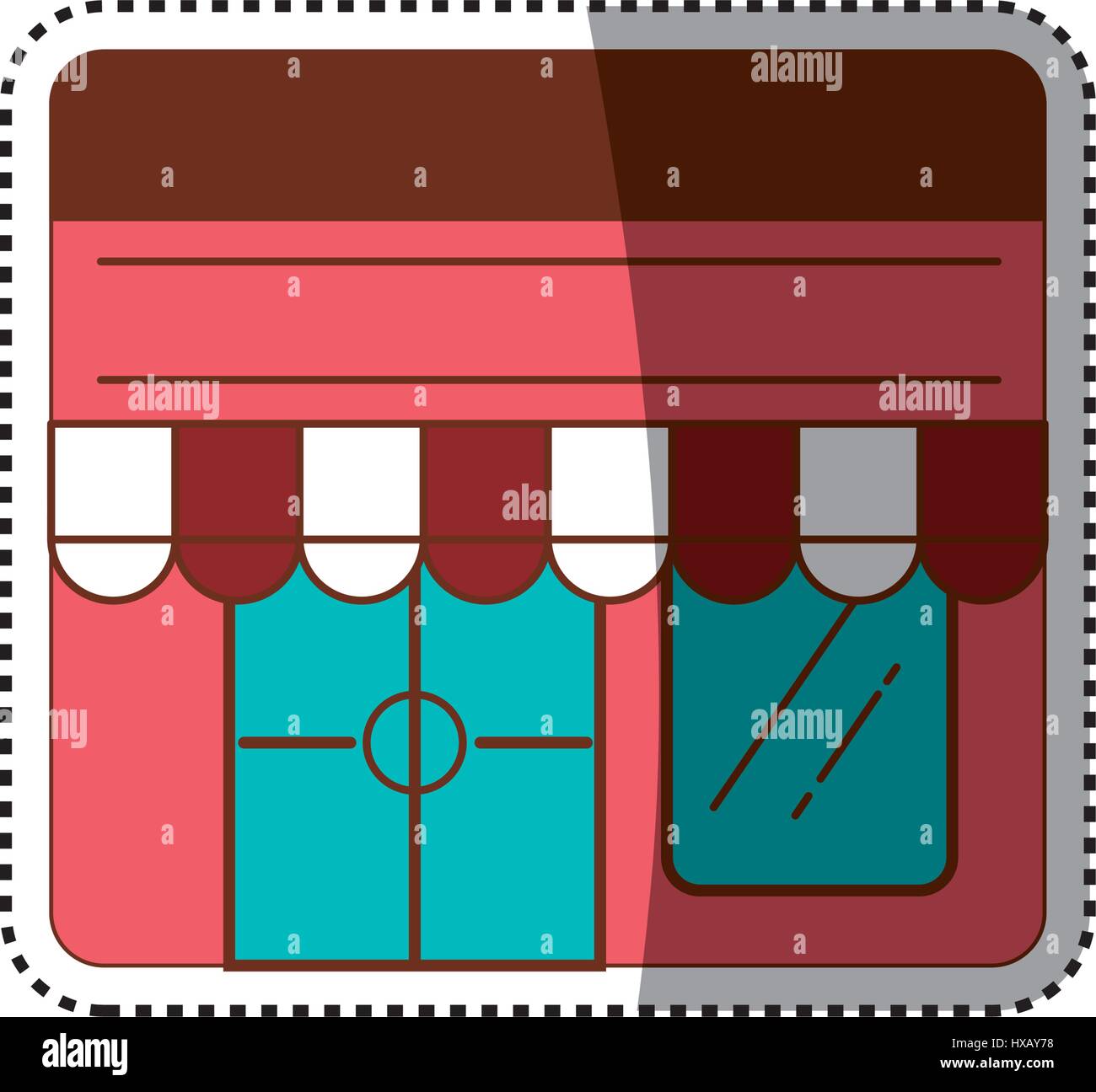 Grocery store front windows Stock Vector Images - Alamy