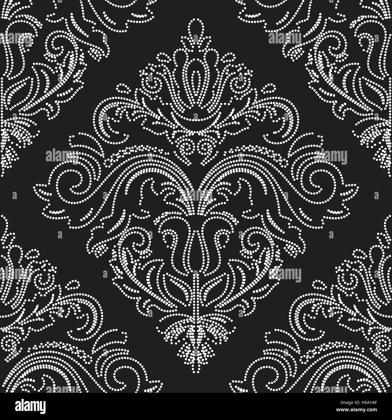 Seamless Damask Background Stock Photo Alamy