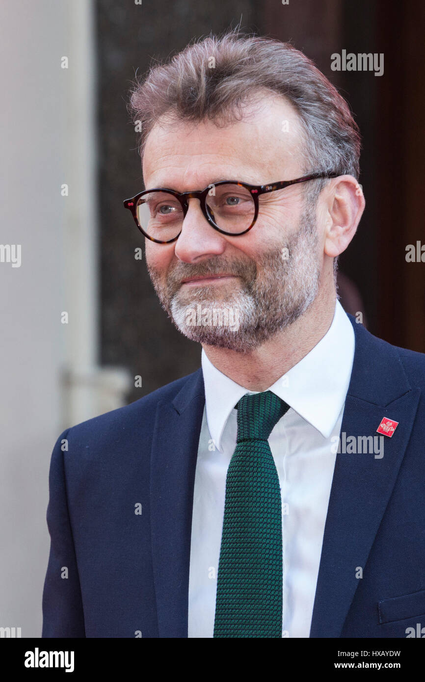 London, UK. 15 March 2017. Actor and comedian Hugh Dennis attends the Prince's Trust Celebrate Success Awards at the London Palladium. Stock Photo