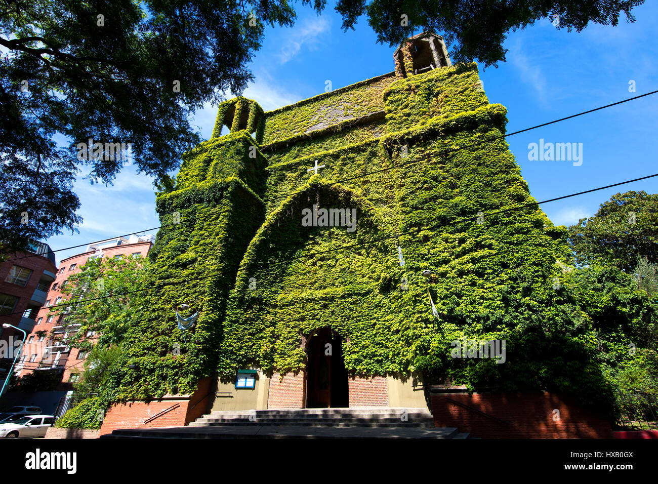 Church of Jesus in the Garden of Olives. Olivos, Buenos Aires, Argentina. Stock Photo