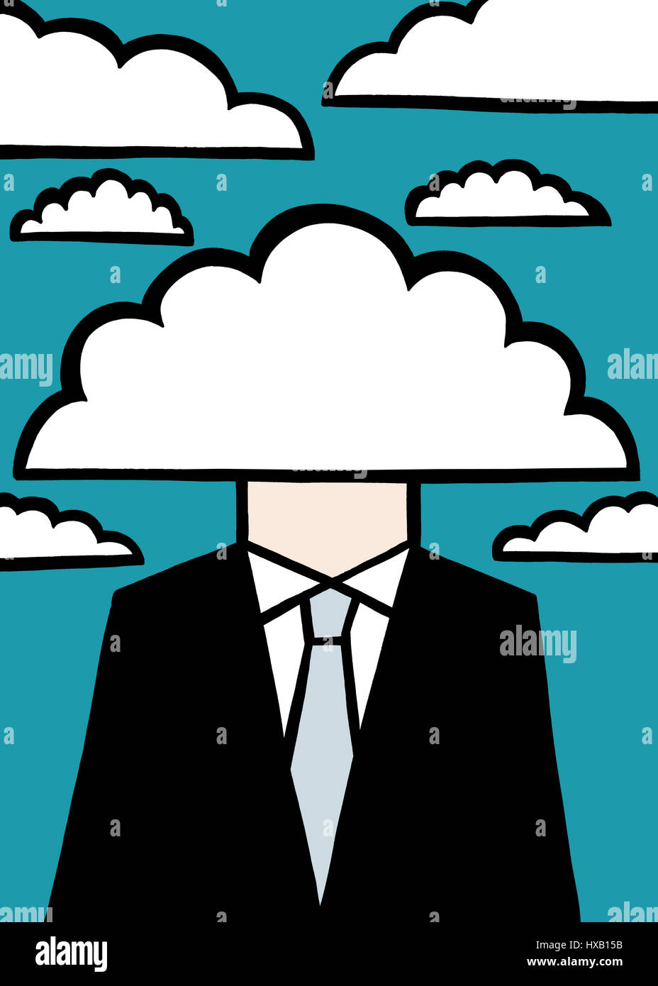 Think cloud. Be cloud. Stock Photo