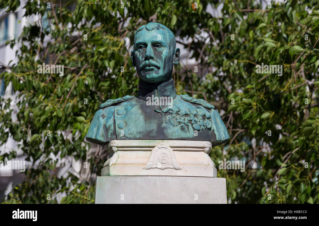 Bust of Christian X (1870 - 1947), Square R. Hahn, Cannes, France Stock Photo