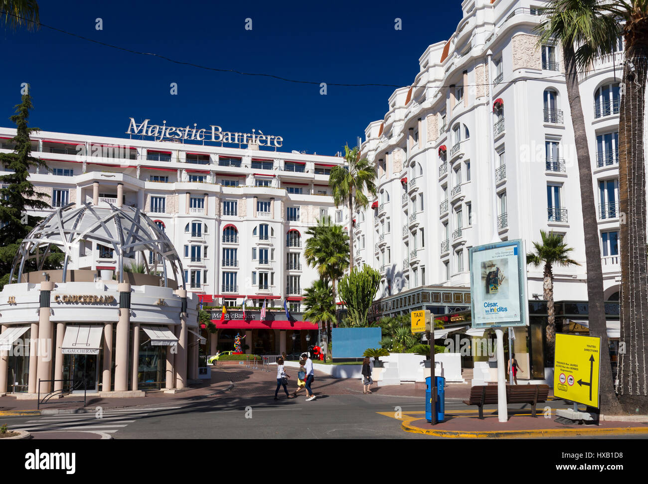 Hôtel Barrière Le Majestic Cannes, France Stock Photo