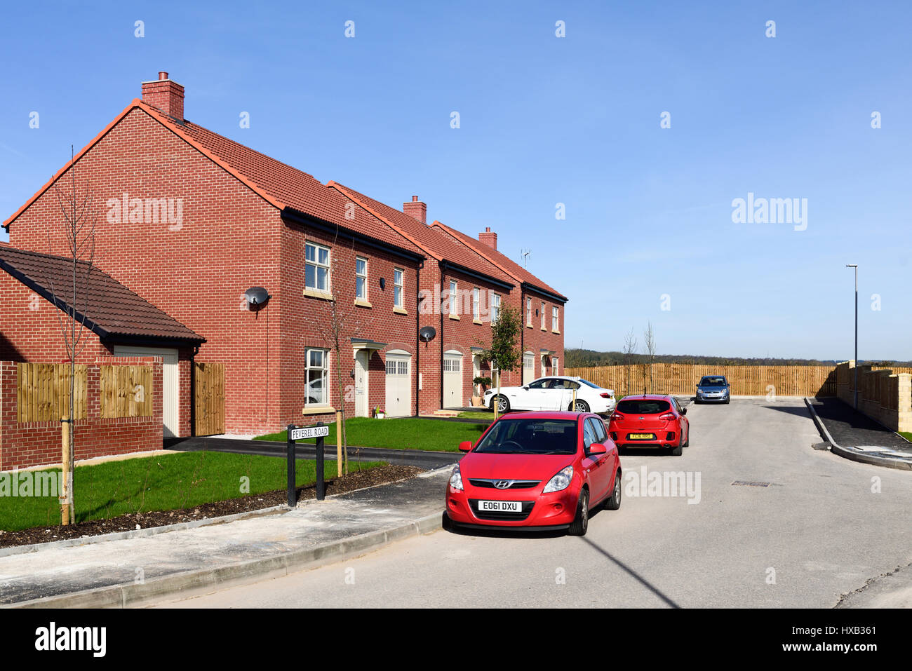 New Affordable housing in Hucknall Nottinghamshire,UK Stock Photo Alamy