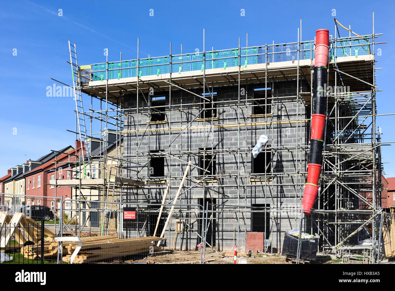 New Affordable housing in Hucknall Nottinghamshire,UK Stock Photo Alamy