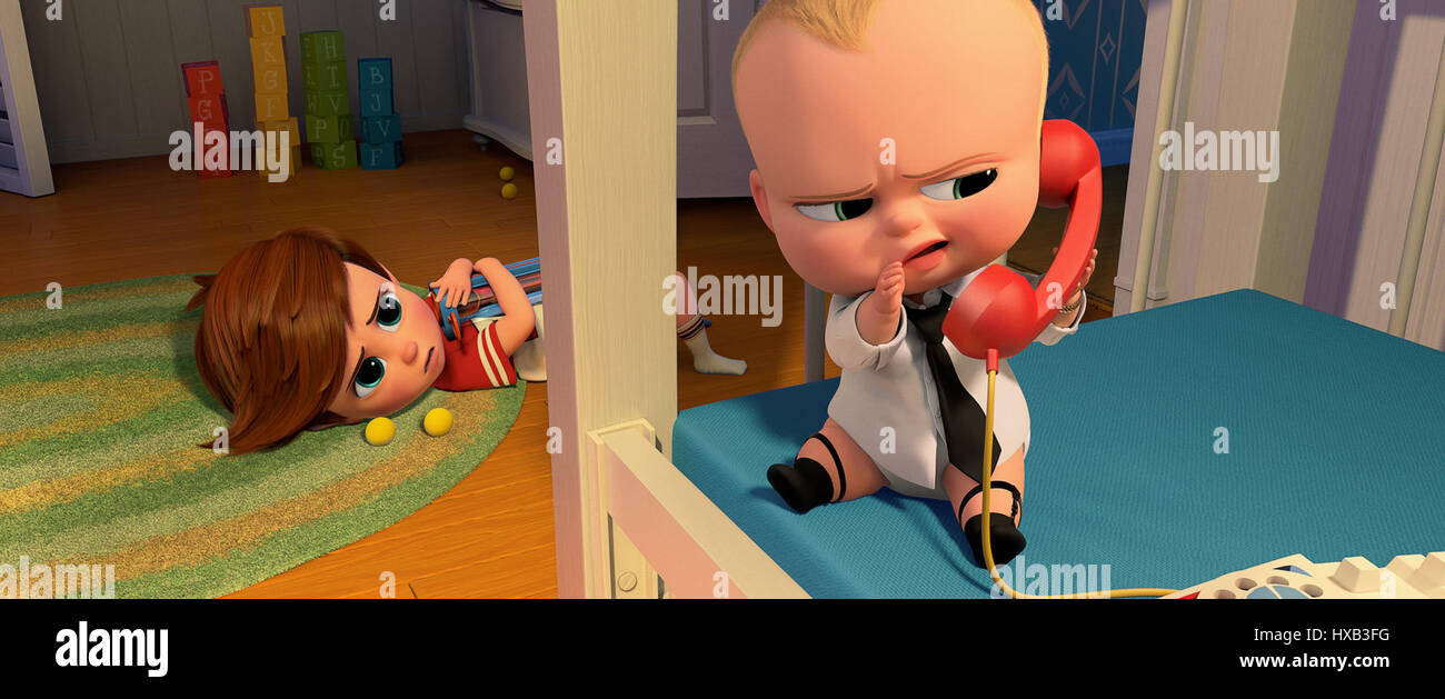 The Boss Baby is an upcoming American 3D computer-animated comedy film loosely based on the 2010 picture book of the same name written and illustrated by Marla Frazee. Produced by DreamWorks Animation, the film is being directed by Tom McGrath and written by Michael McCullers.   This photograph is for editorial use only and is the copyright of the film company and/or the photographer assigned by the film or production company and can only be reproduced by publications in conjunction with the promotion of the above Film. A Mandatory Credit to the film company is required. The Photographer shoul Stock Photo