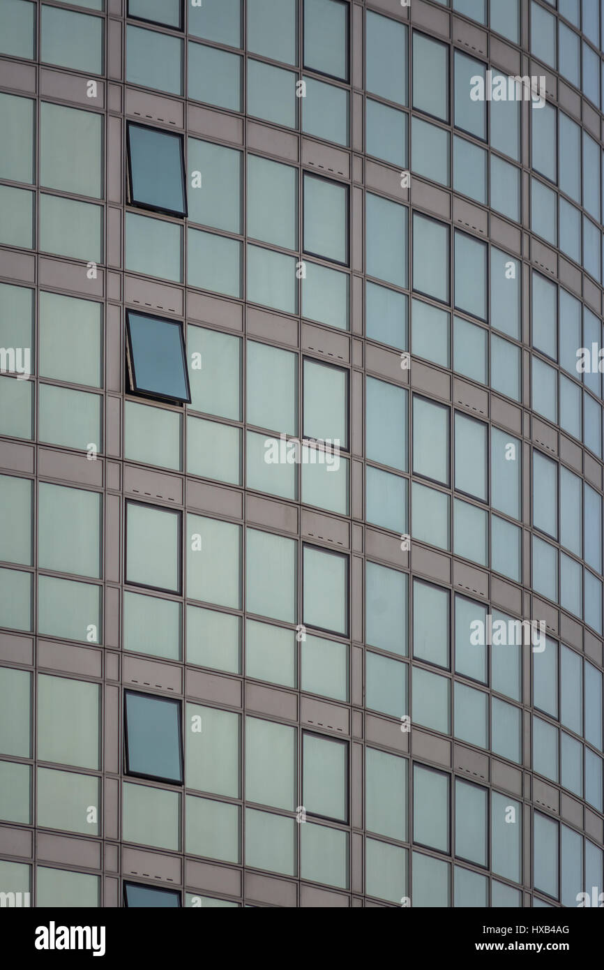Close up of the Obel Tower apartments in Belfast city centre. Stock Photo