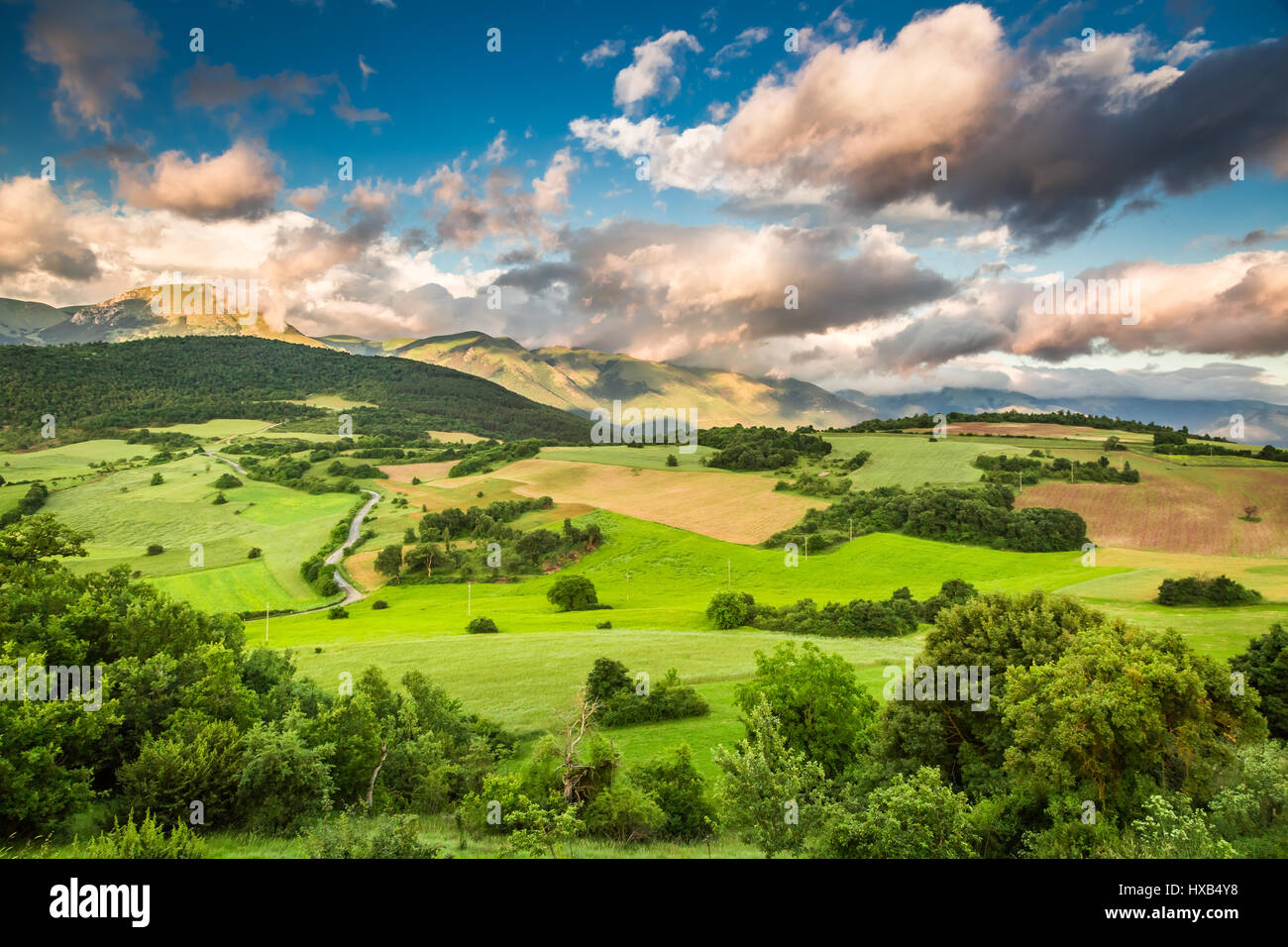 Breathtaking mountain view in Umbria in Italy Stock Photo - Alamy
