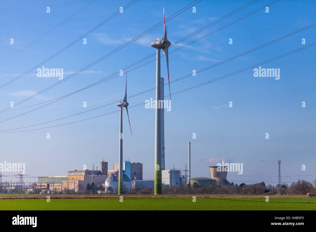 a german wind turbine in a landscape Stock Photo Alamy