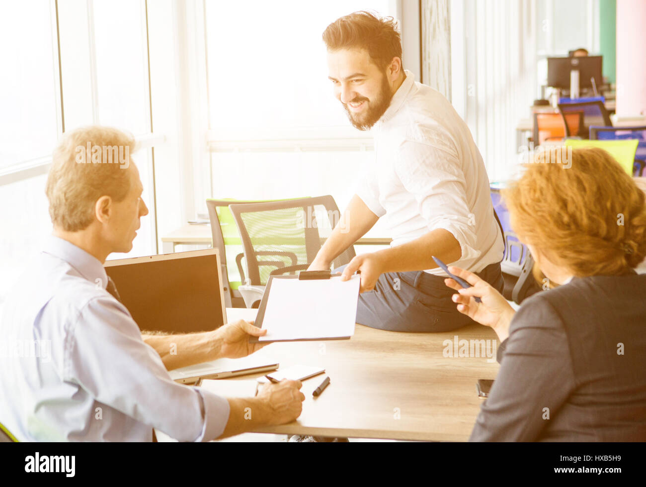 Job interview in office Stock Photo