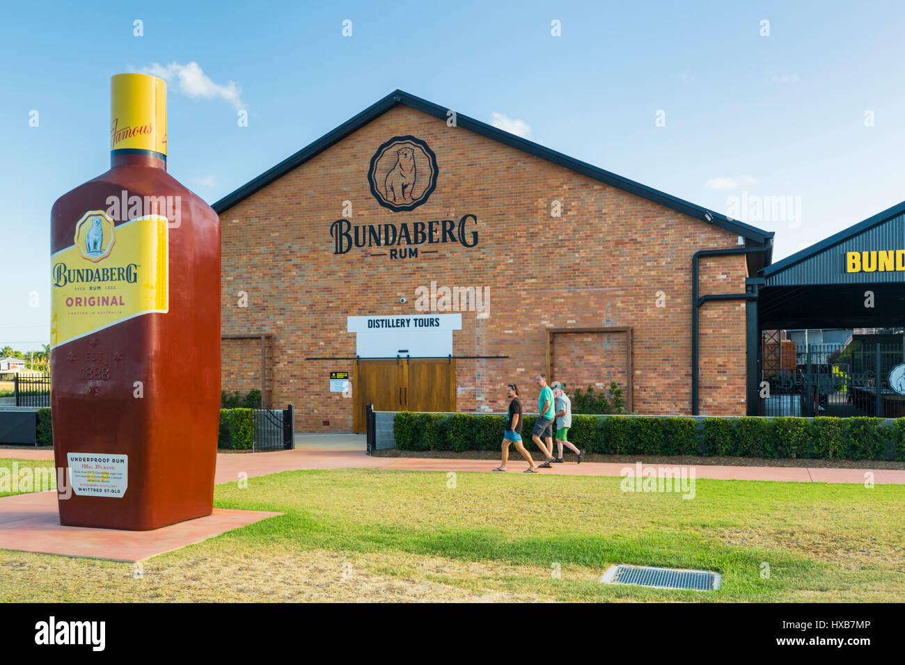 Visitors at the Bundaberg Rum distillery.  Bundaberg, Queensland, Australia Stock Photo
