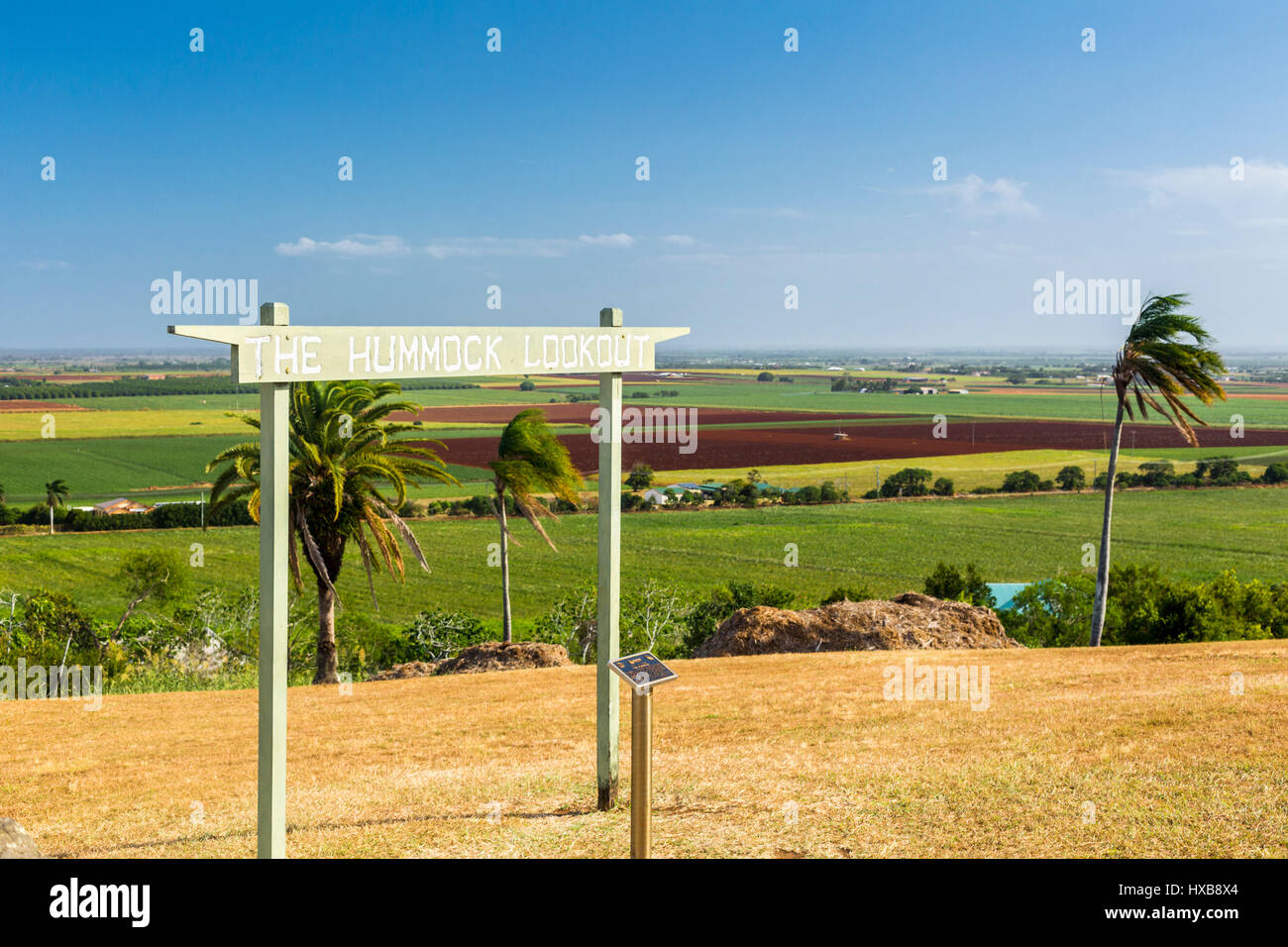 View of farmland from the Hummock Lookout.  Bundaberg, Queensland, Australia Stock Photo