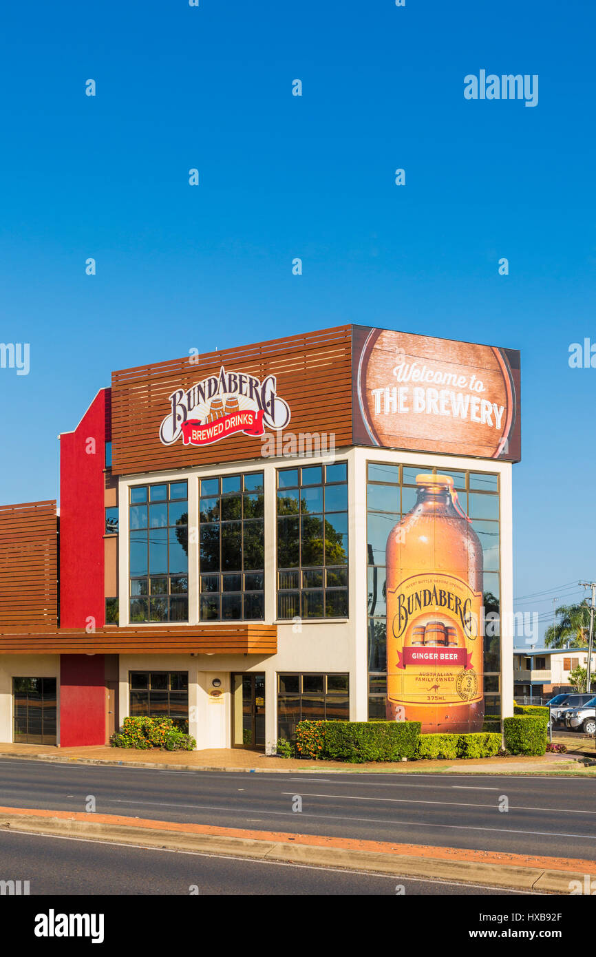 The Bundaberg Brewed Drinks factory, home to the famous Bundaberg ginger beer.  Bundaberg, Queensland, Australia Stock Photo