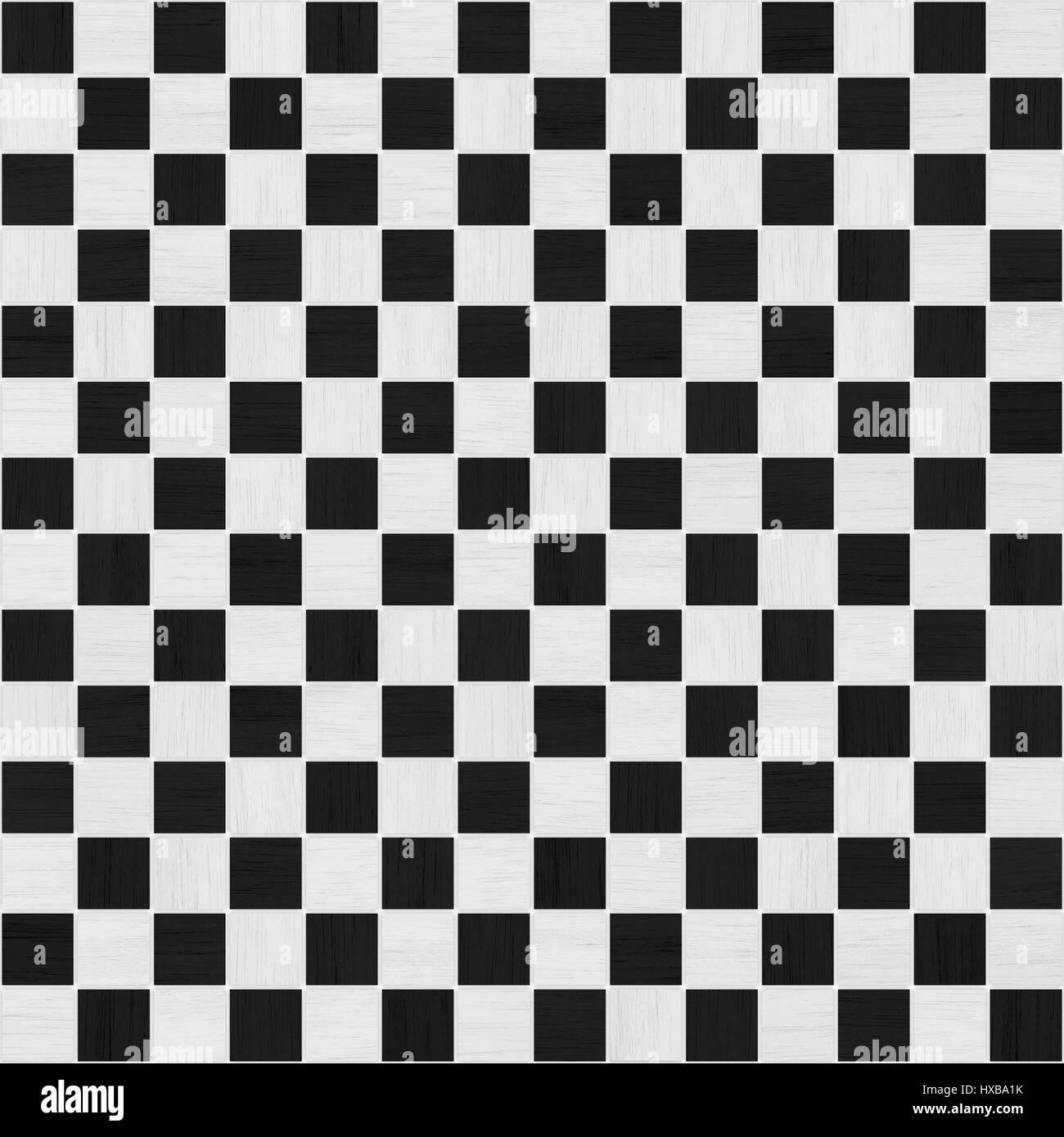 Black And White Wood Checker Tile Seamless Texture Stock Photo