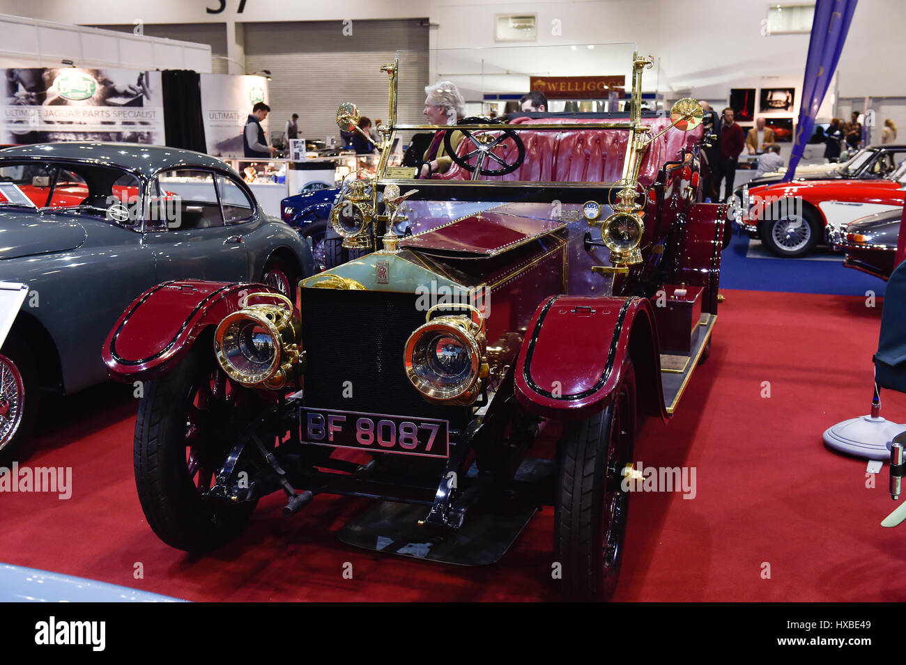 London Classic Car Show opens at the Excel London running from 23 - 26 Feb 2017  Featuring: 1911 Rolls Royce Silver Ghost Where: London, United Kingdom When: 23 Feb 2017 Stock Photo