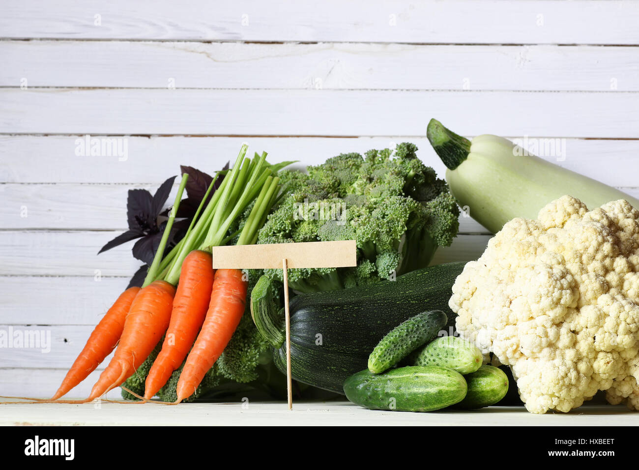 Fresh vegetables rustic wooden background Stock Photo - Alamy