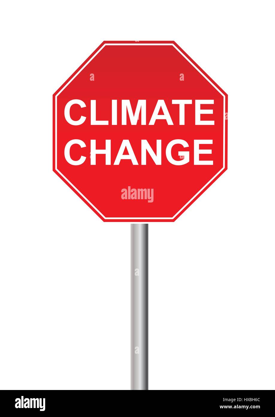 a red Climate change sign on white background Stock Vector Image & Art -  Alamy