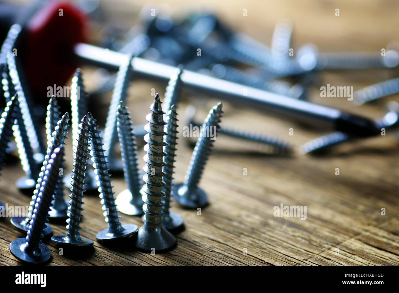 screws and screwdriver stack Stock Photo - Alamy