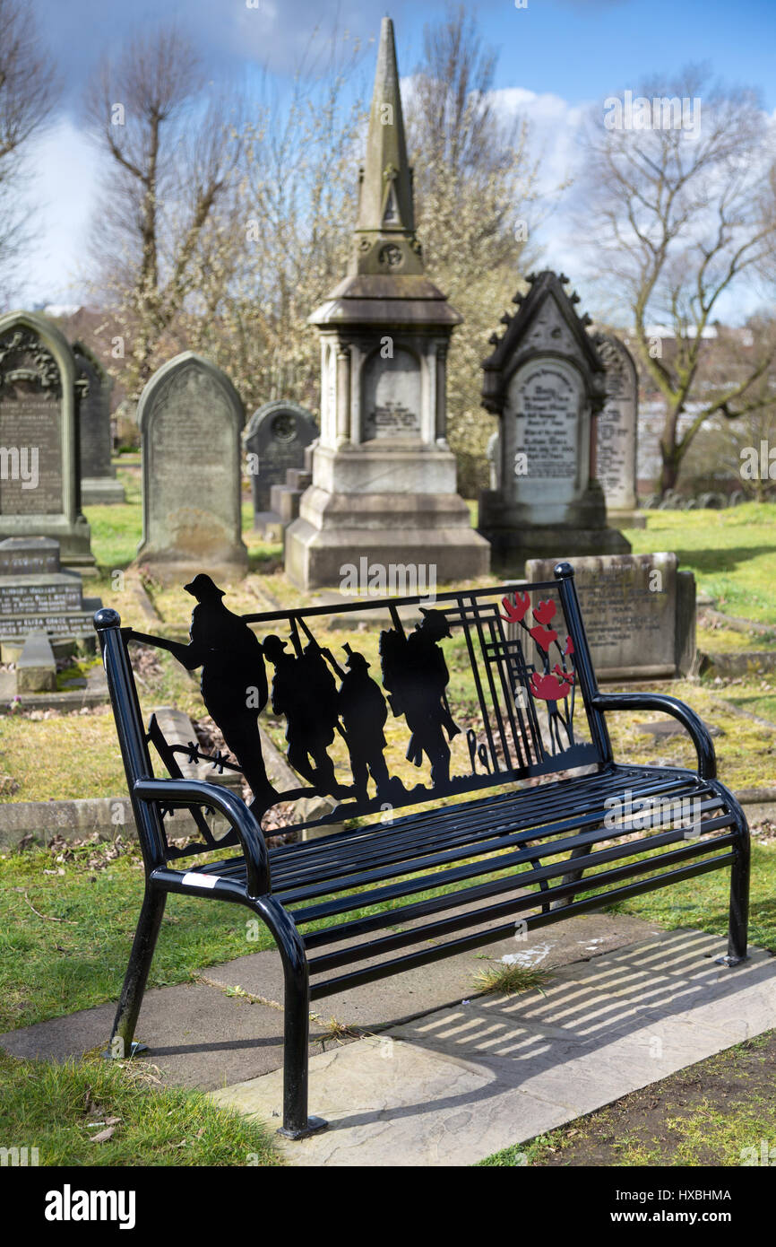 Memorial Bench And Cemetery Stock Photos Memorial Bench And