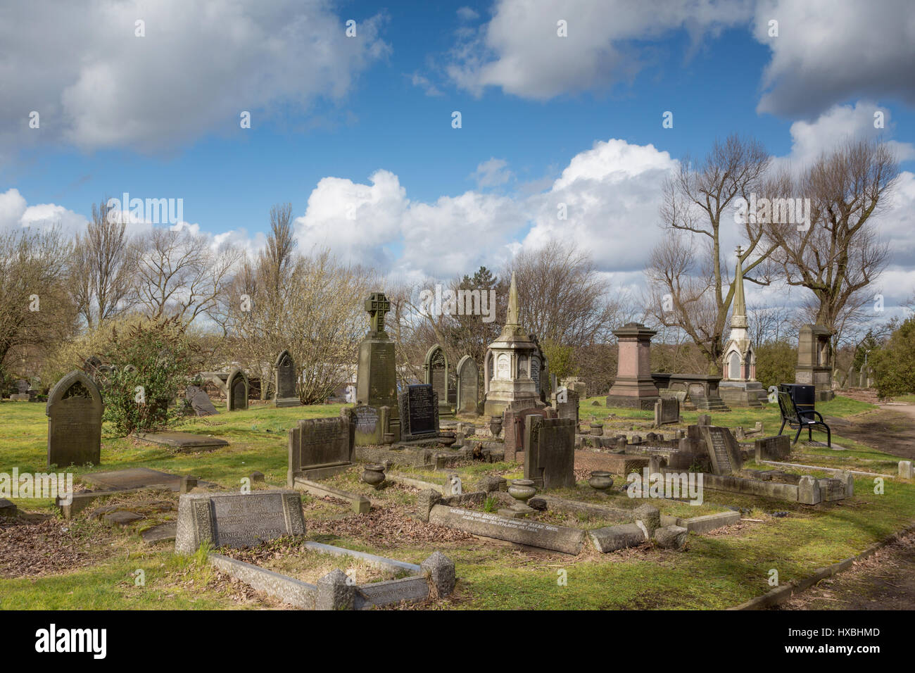 Brookfields Cemetery a.k.a. Warstone Lane Cemetery, Jewellery Quarter, Birmingham, UK Stock Photo