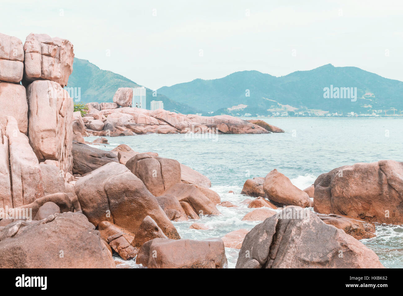 sea water between rocks Stock Photo - Alamy