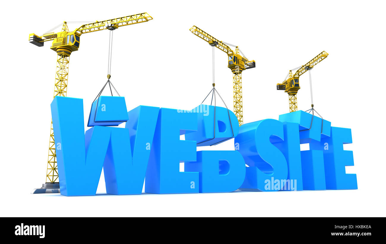 3d illustration website under construction hi-res stock photography and ...