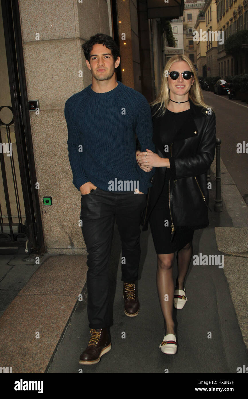 Alexandre Pato with his girlfriend in Milan Featuring Alexandre Pato Where Milan, Italy When