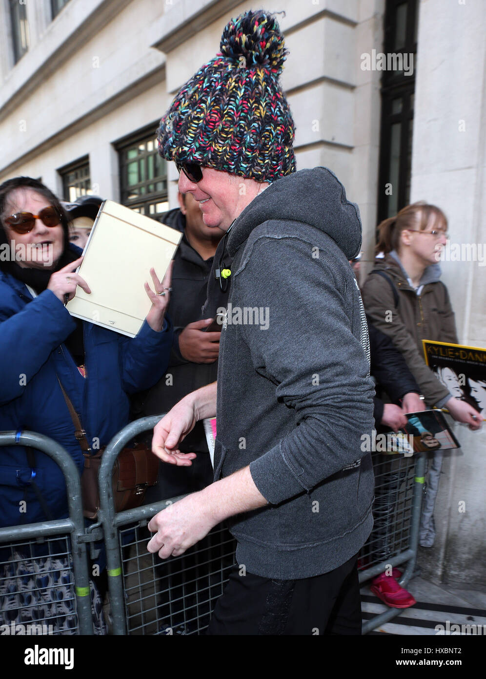 Guests of the Chris Evans Breakfast show leave Radio 2 Featuring Chris