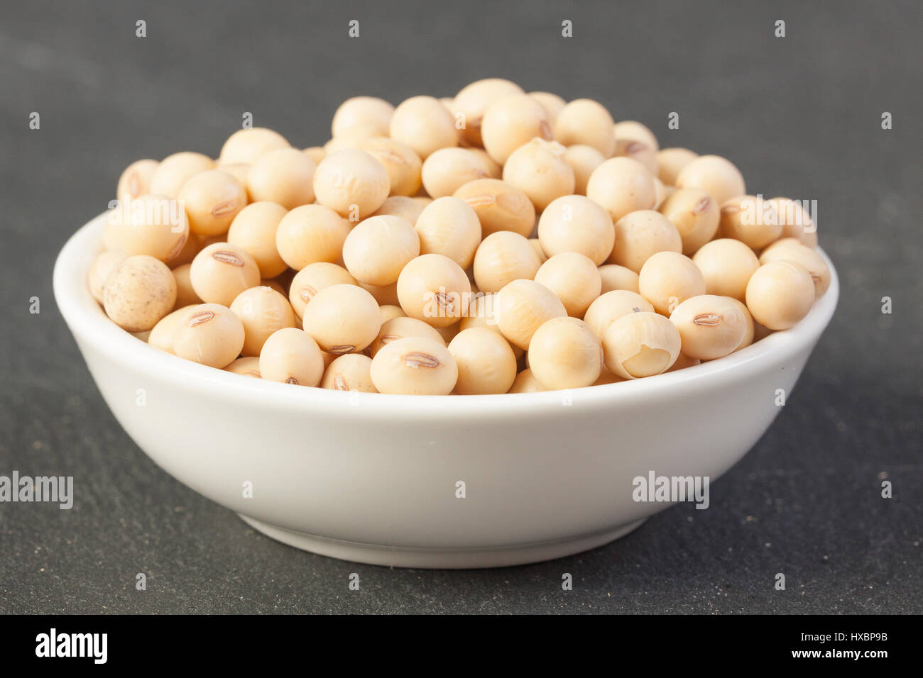 Closeup of soy beans background. Stock Photo