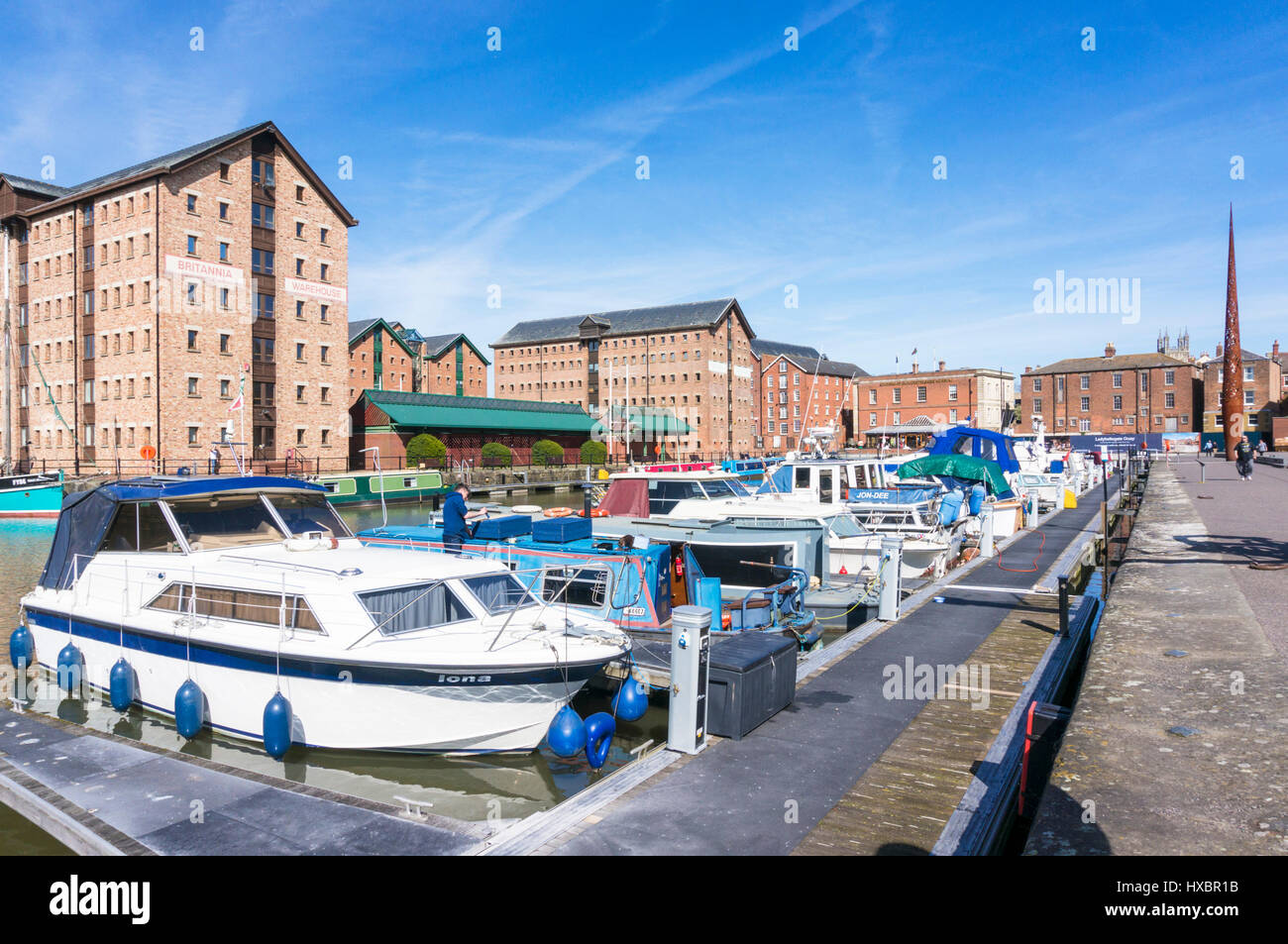 gloucester gloucestershire gloucester docks gloucester quays gloucester uk Stock Photo