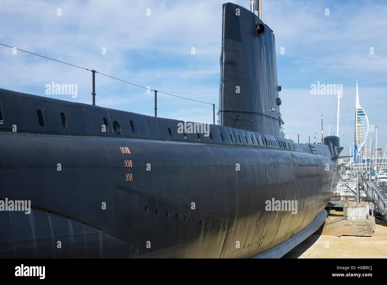 England, Hampshire, Gosport, Submarine museum, Alliance sub Stock Photo ...