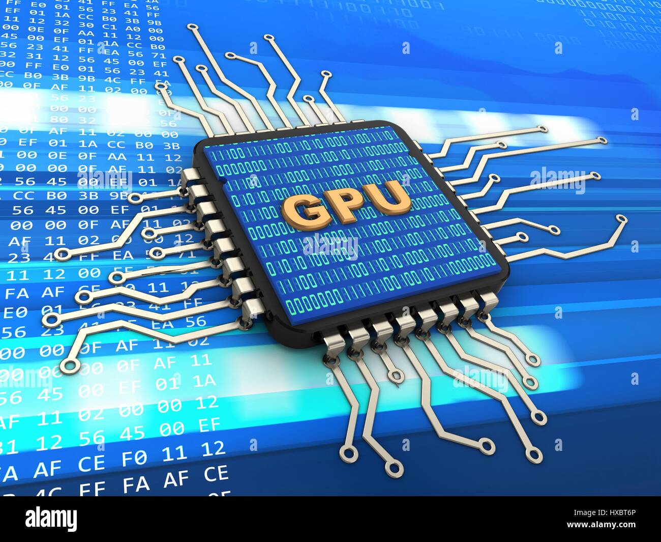 3d illustration of computer chip Stock Photo - Alamy