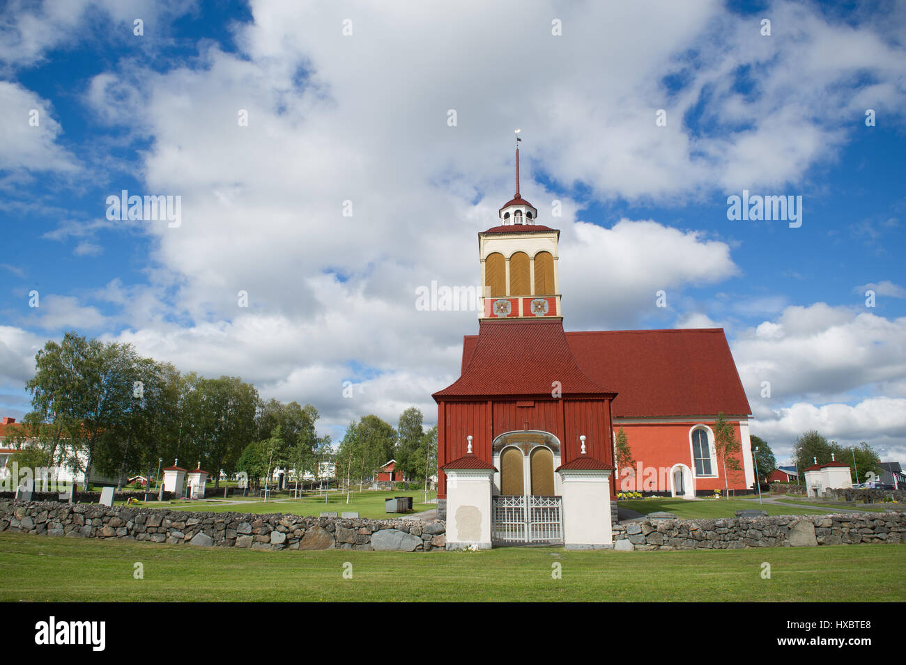 wooden Church in Kalix , Sweden Stock Photo