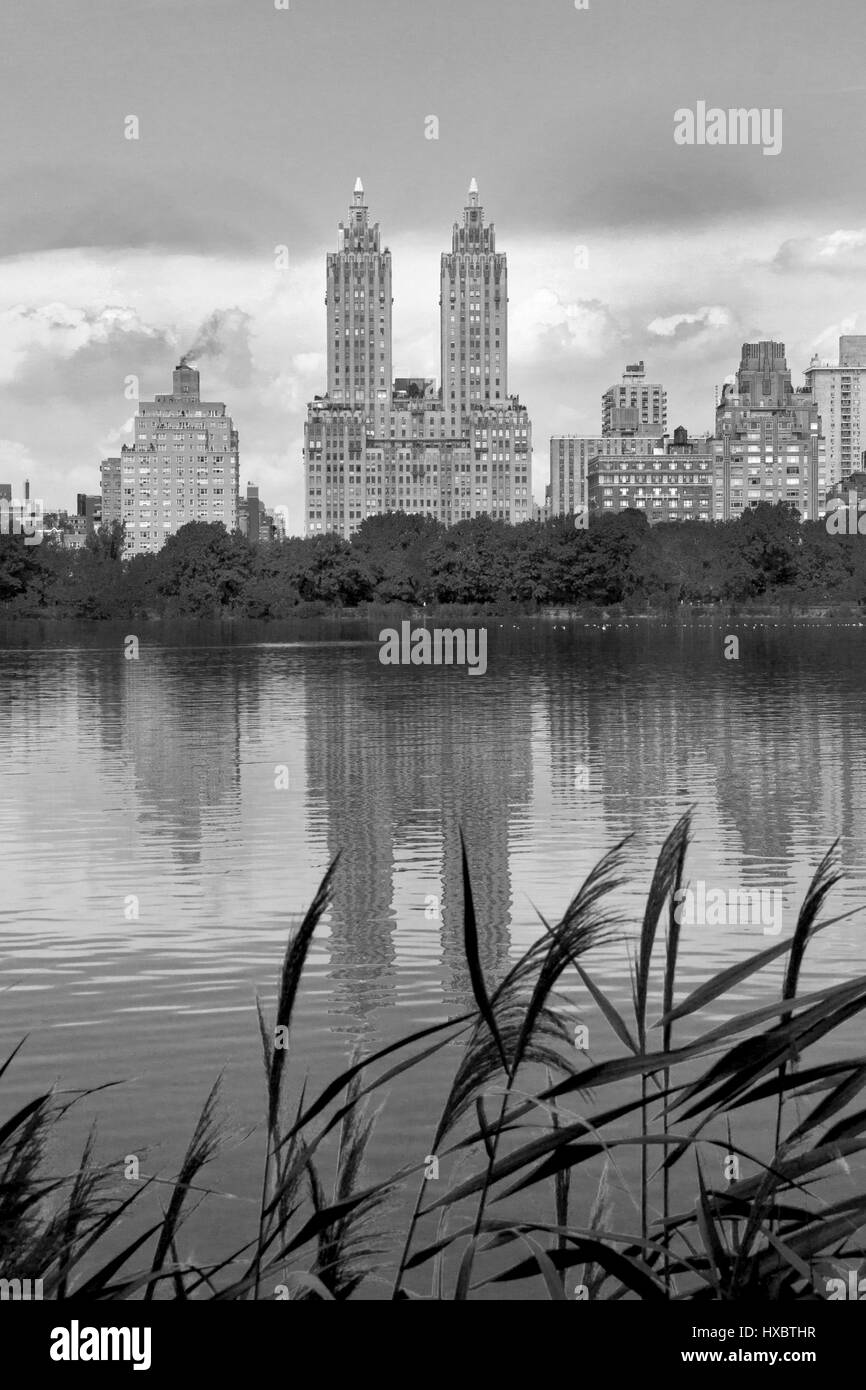 Central park reflections, Manhattan New York Stock Photo Alamy