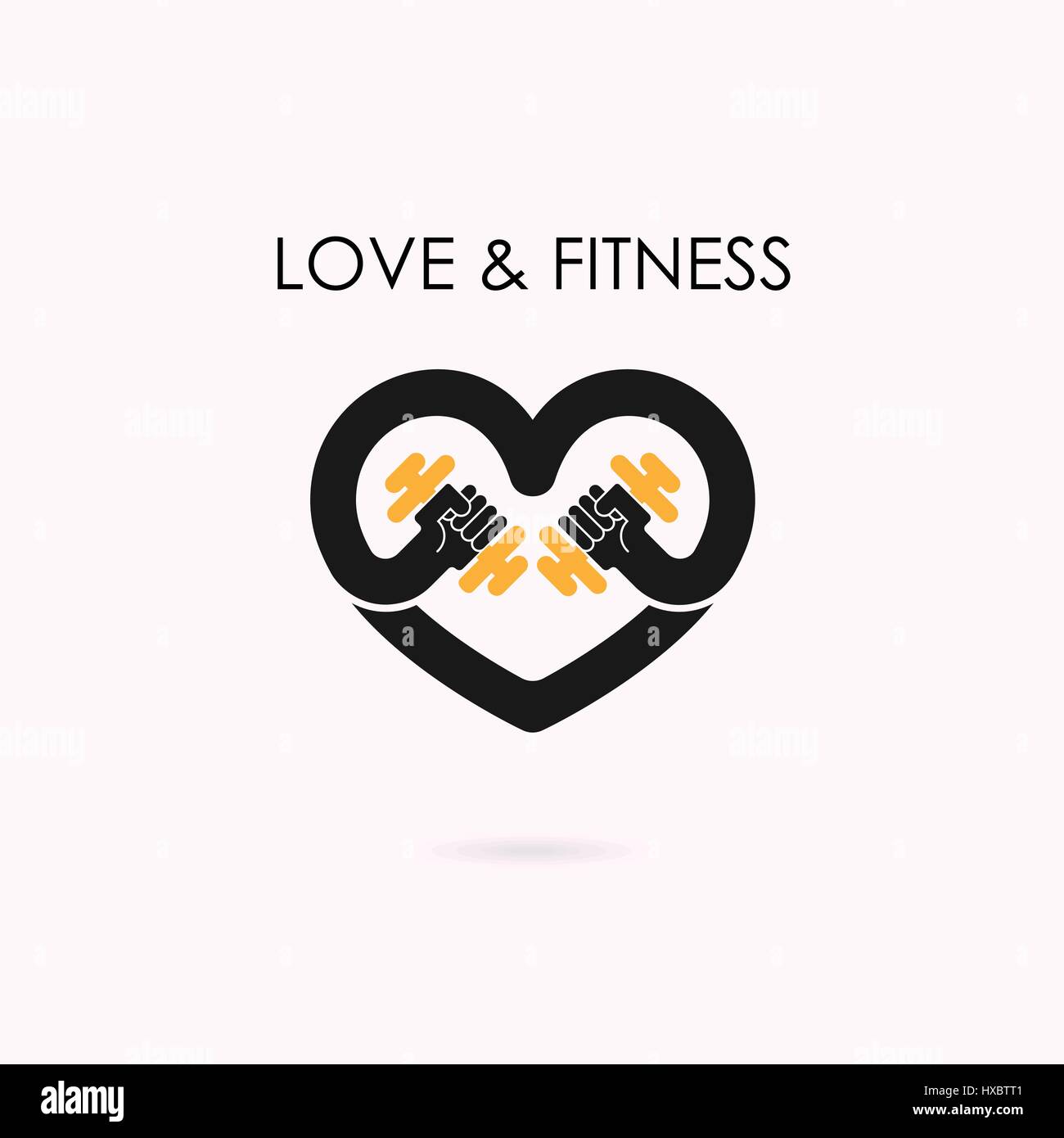 Heart sign and dumbbell icon.Fitness and gym logo.Healthcare,sport,medical  and science symbol.Healthy lifestyle vector logo template.Vector illustrati  Stock Vector Image & Art - Alamy
