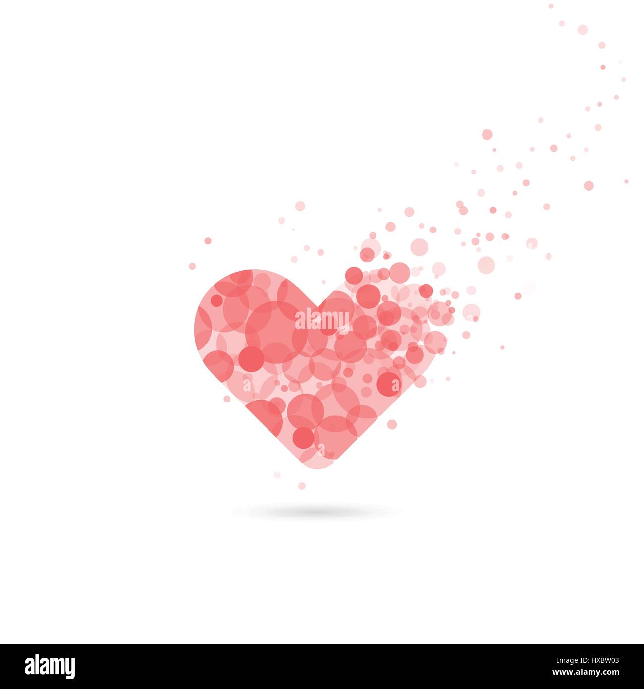 Red heart icon.Valentine day card with hearts frame vector background ...