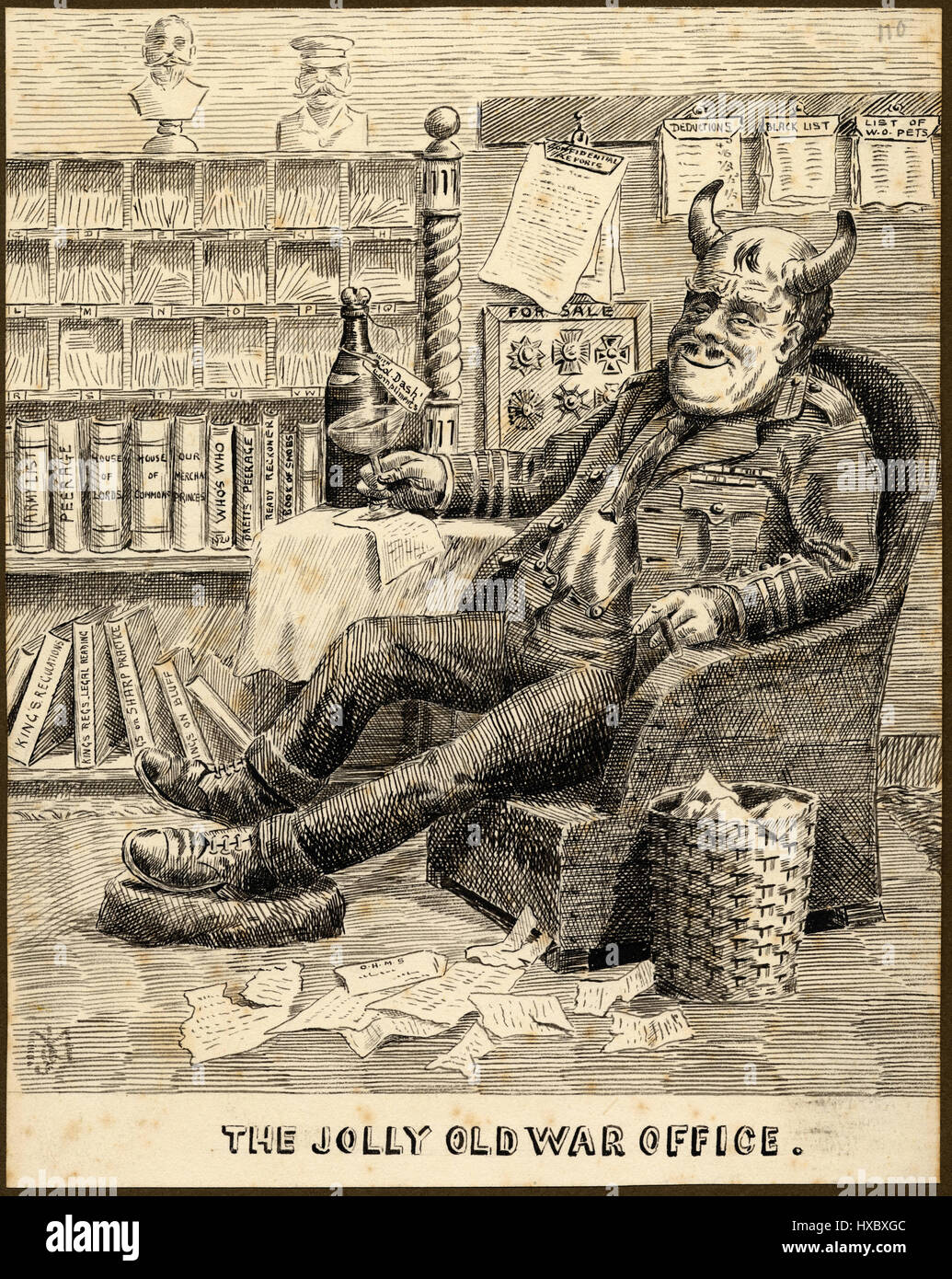 The Jolly Old War Office - Sketch from anonymous british soldier