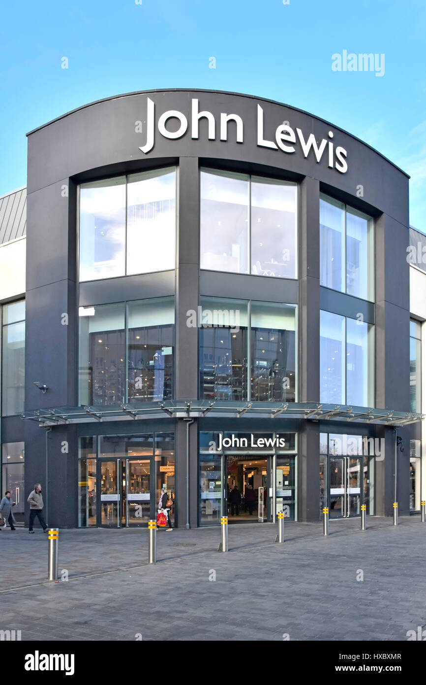 Early morning winter view John Lewis department store entrance in Chelmsford town centre Essex England UK centrepiece of new town centre  development Stock Photo