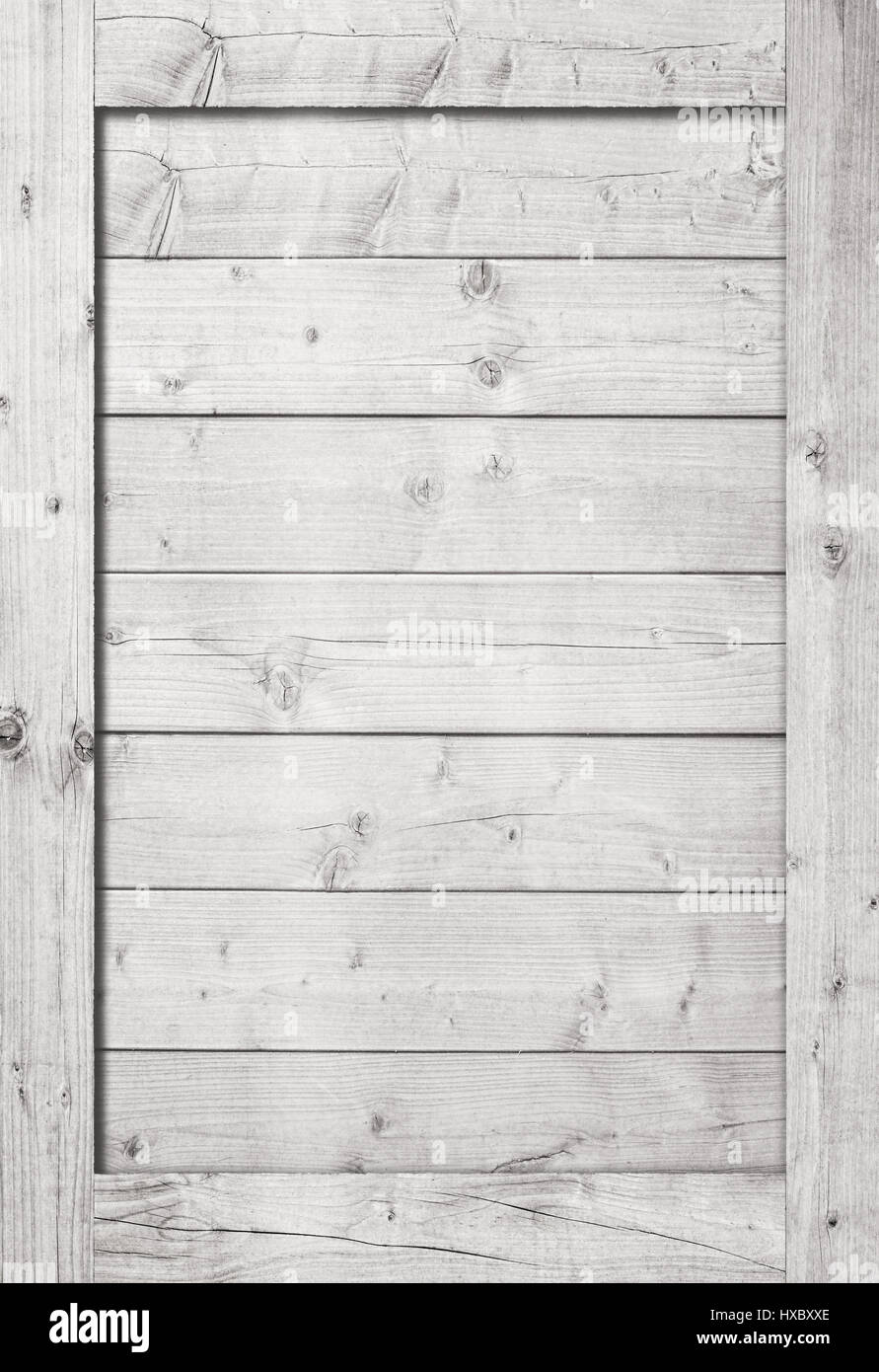 Side of gray wooden box, wall or frame Stock Photo